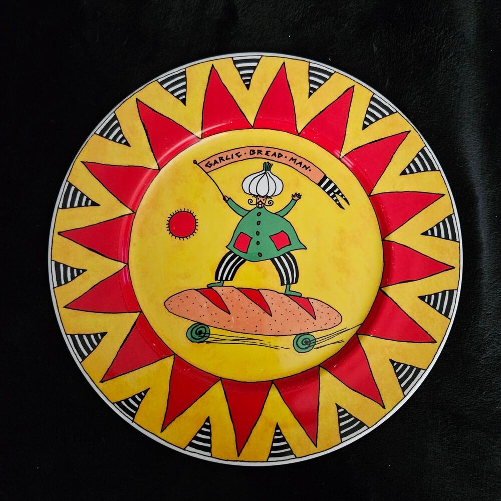 St Michael Garlic Bread Man Decorative Plate Fine Bone China UK